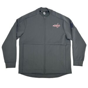 Washington Capitals Jacket Men's XL Gray adidas Full Zip NHL